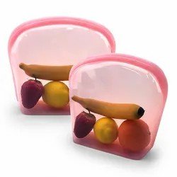 1000ml 2000ml 3500ml Transparent Eco-friendly Microwave Durable Silicone Food Storage Travel Makeup Sandwich Bag folding series