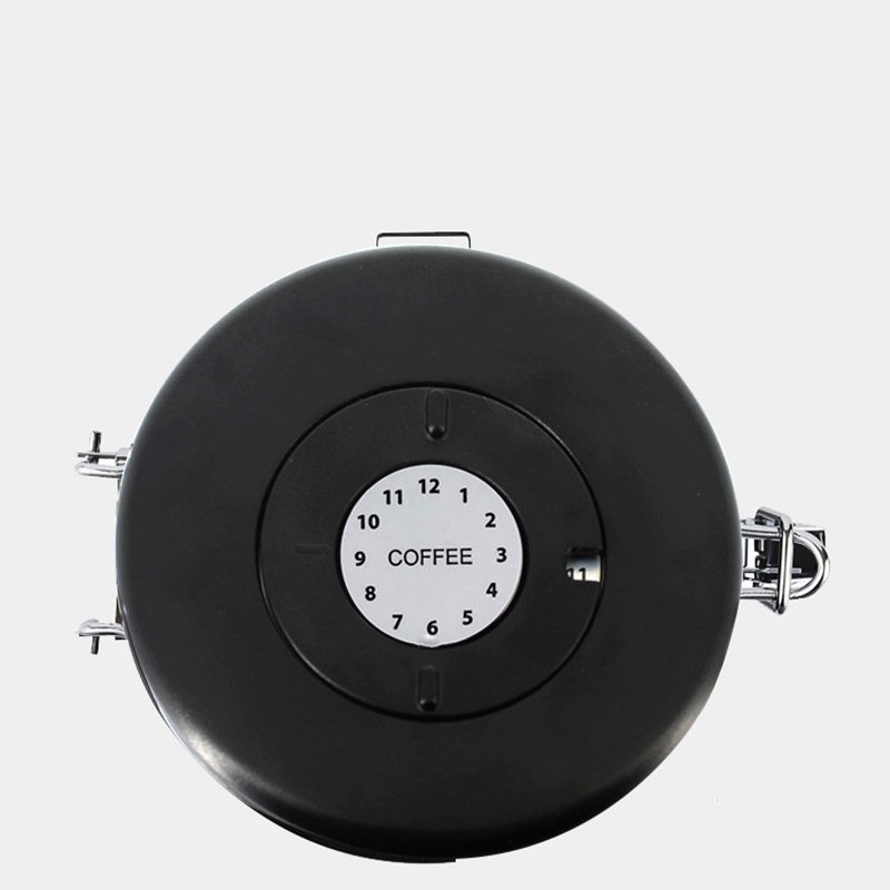 DD1280 304 Stainless Steel Food Storage Containers With Exhaust Valve Seal Pot Dust Proof Coffee Bean Powder Sealed Tank