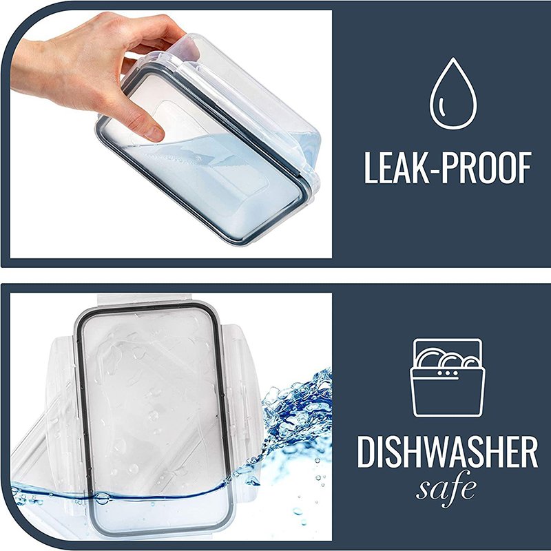 34PCS/Set BPA Free Microwave Refrigerator Organizer Set Plastic With Lids Kitchen Food Storage Container