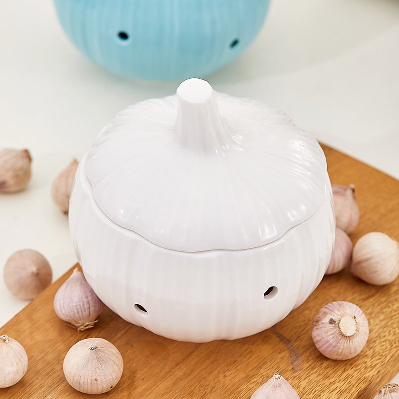 Custom Logo Modern Dry Food Storage Garlic Jar Novelty Kitchen Storage Canister Set with lid