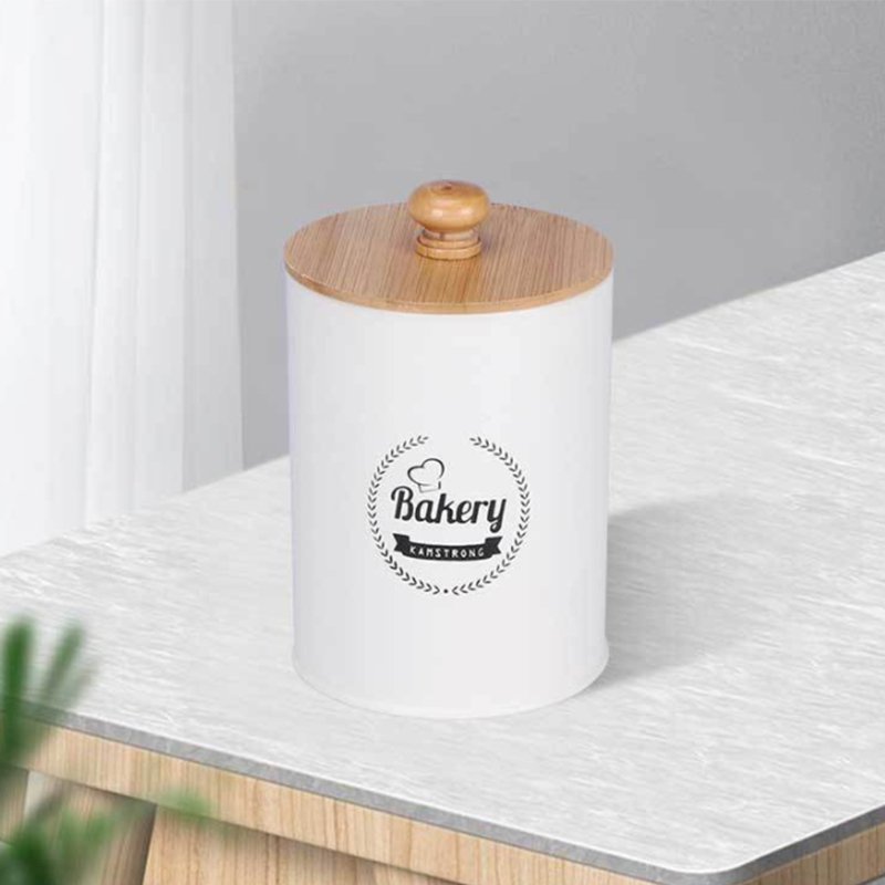 Custom Porcelain Coffee Tea Container Ceramic Food Storage Jar with Airtight Seal Bamboo Lid