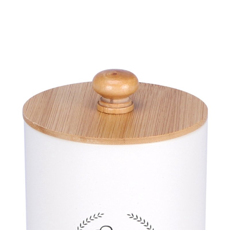 Custom Porcelain Coffee Tea Container Ceramic Food Storage Jar with Airtight Seal Bamboo Lid