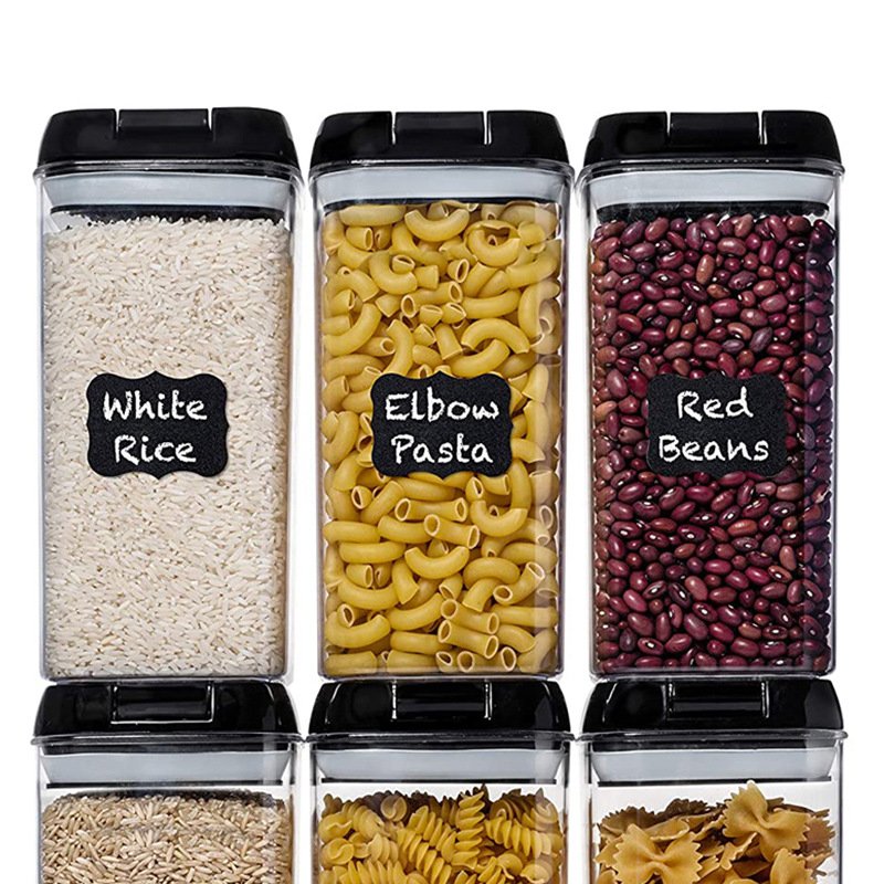7 pack Airtight Food Storage Containers Sealed Jar Household Plastic Sealed Tank Grain Vacuum Seal Jar For Kitchen
