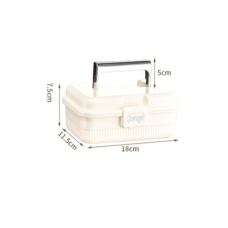 XJH Small Size Portable First Aid Organizer Bin Foldable Plastic PP with Handle for Kitchen or Car Stationery Organizing Holder