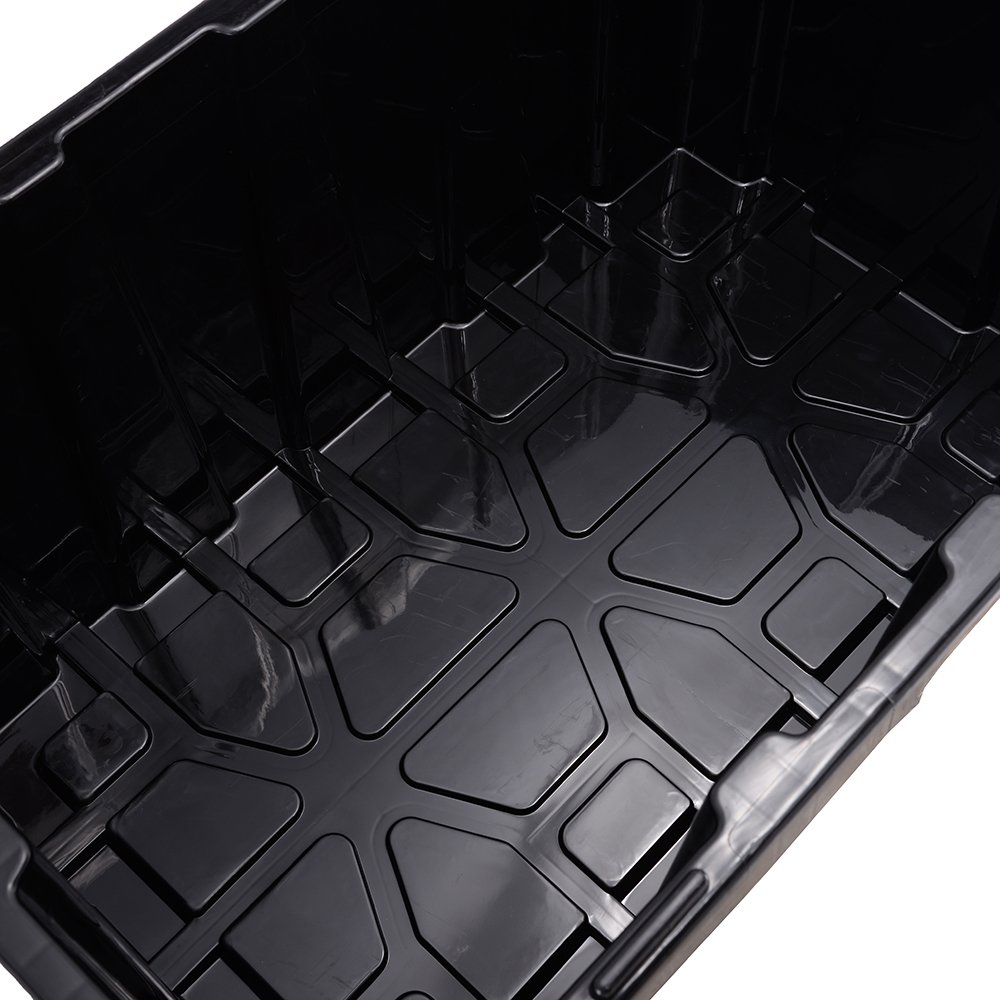 Eco friendly 150l stackable heavy duty packaging plastic storage box