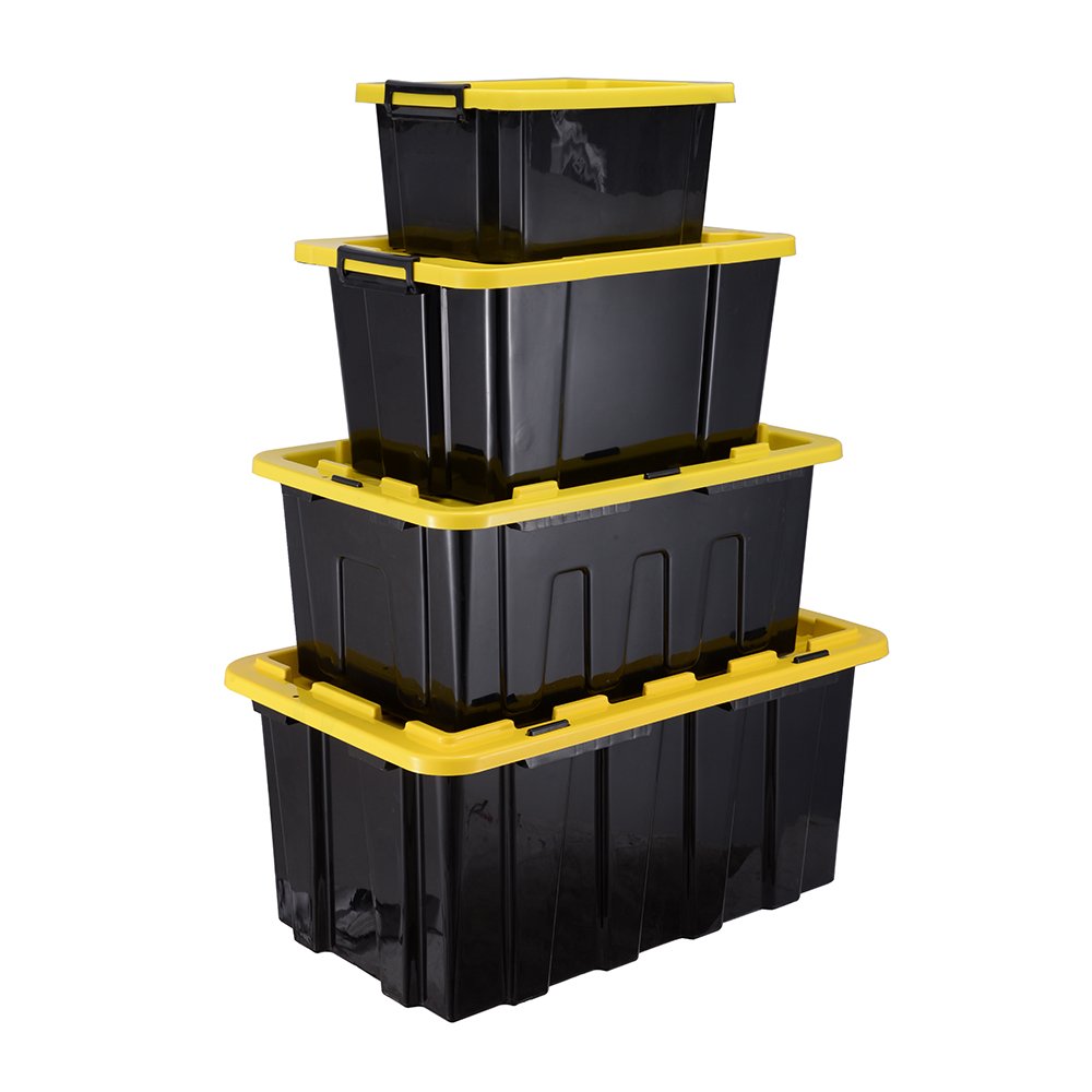 Eco friendly 150l stackable heavy duty packaging plastic storage box