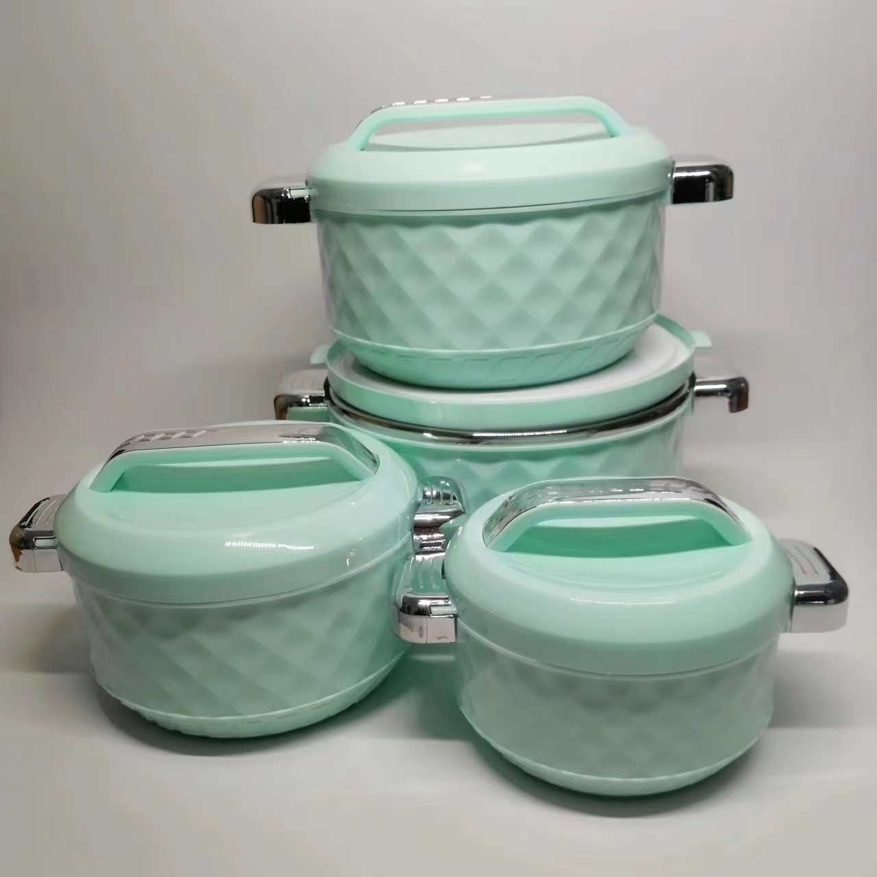 Factory Directly Huge Capacity 4pcs Food Warmer Set Casserole 2.3L+4.5L+6.5L+8L Food Storage Container Set