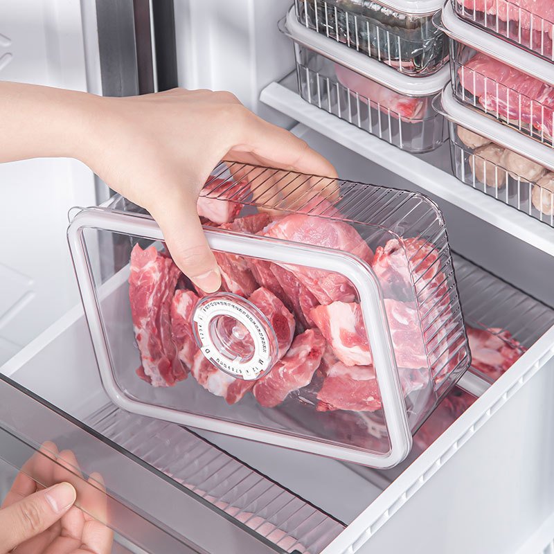 Kitchen Storage Plastic Food Storage Container Refrigerator Storage Space Organizers