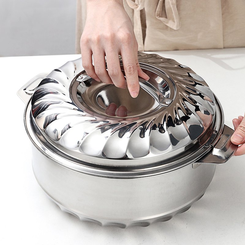 Factory Outlet 6PCS Stainless Steel Pot Set Large Capacity Food Storage Box Heat Preservation Fresh Box Food Warmer Container