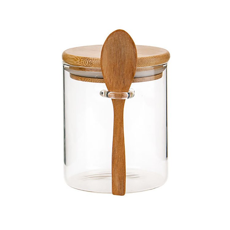 Pantry Clear Round Glass Canister Glass Food Storage Jars with Lids for Flour Oat Pasta Tea Coffee Bean