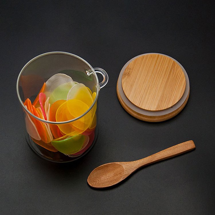 Pantry Clear Round Glass Canister Glass Food Storage Jars with Lids for Flour Oat Pasta Tea Coffee Bean
