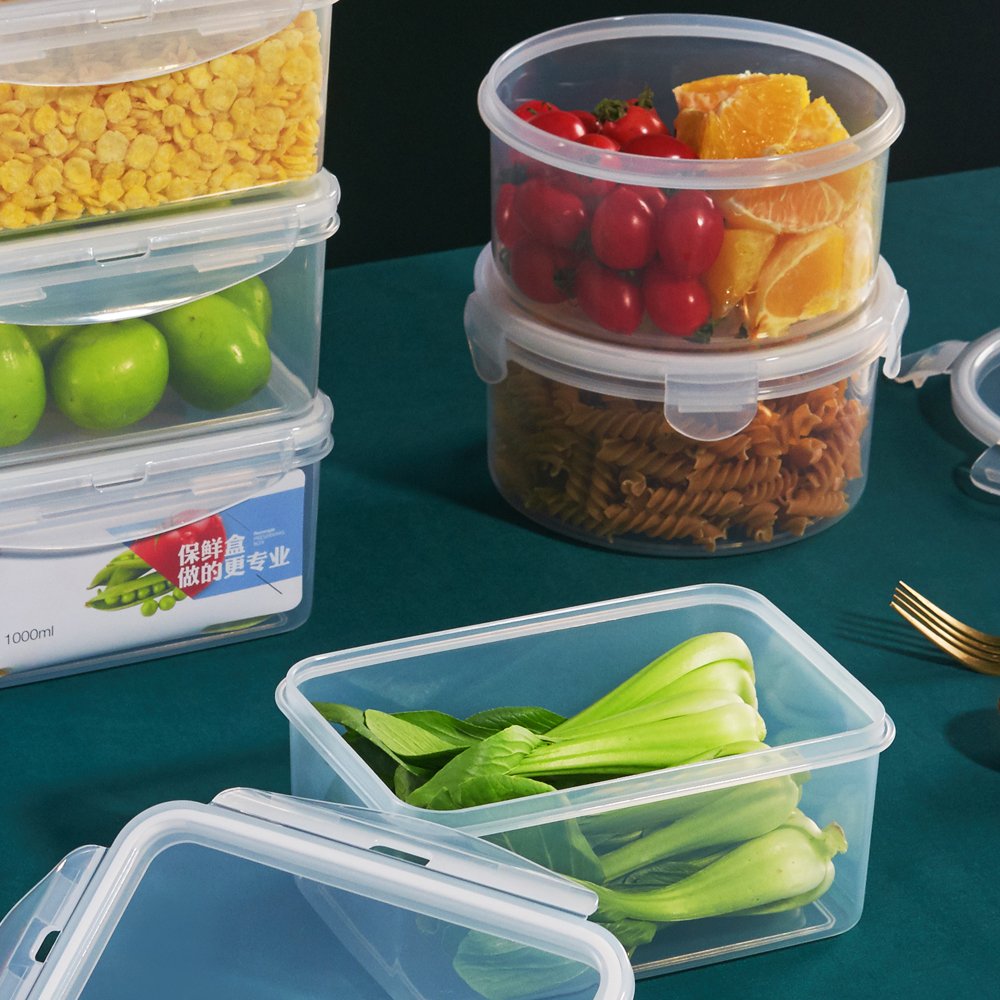 Food grade custom heat resistant clear plastic container food storage
