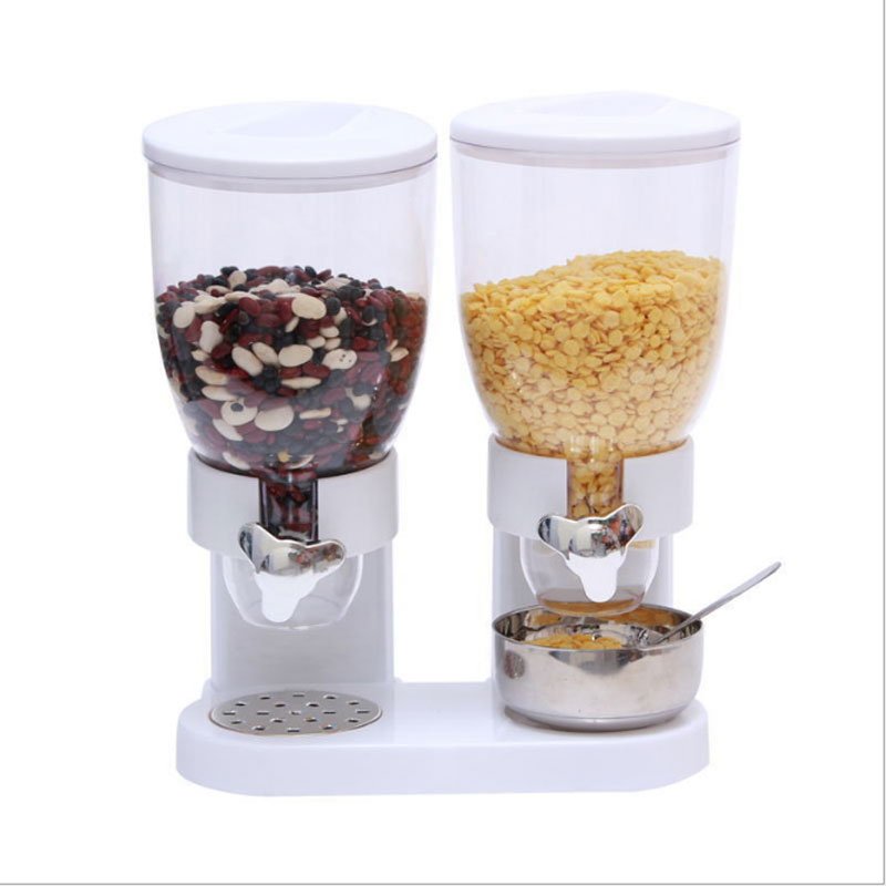 2L 3.5L single Head & double Head top Plastic Dry Food Storage Cereal Dispenser for food storage box