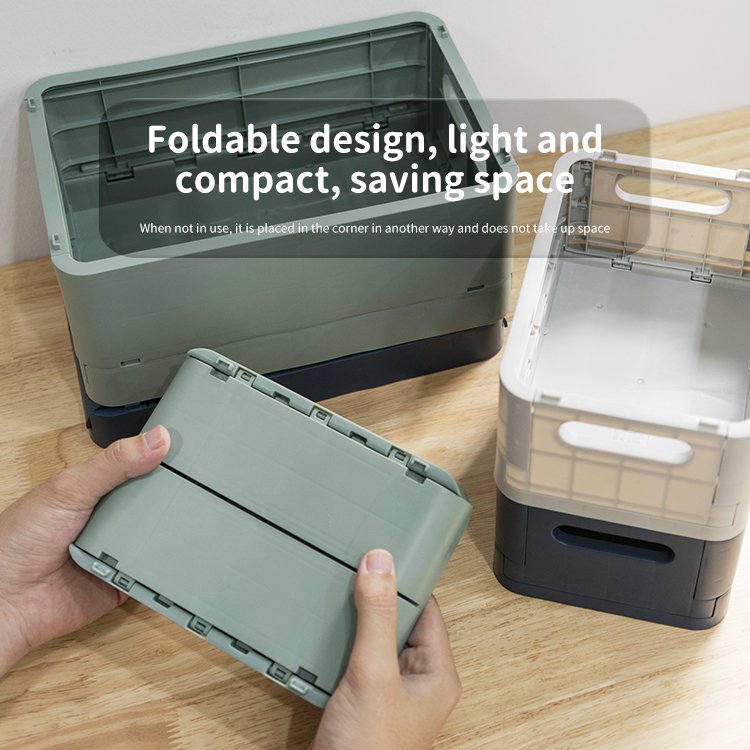 Wholesale Office File Desk Drawer Organizer Folding Boxes Storage Household Jewelry Cosmetic Plastic Storage Box Collapsible