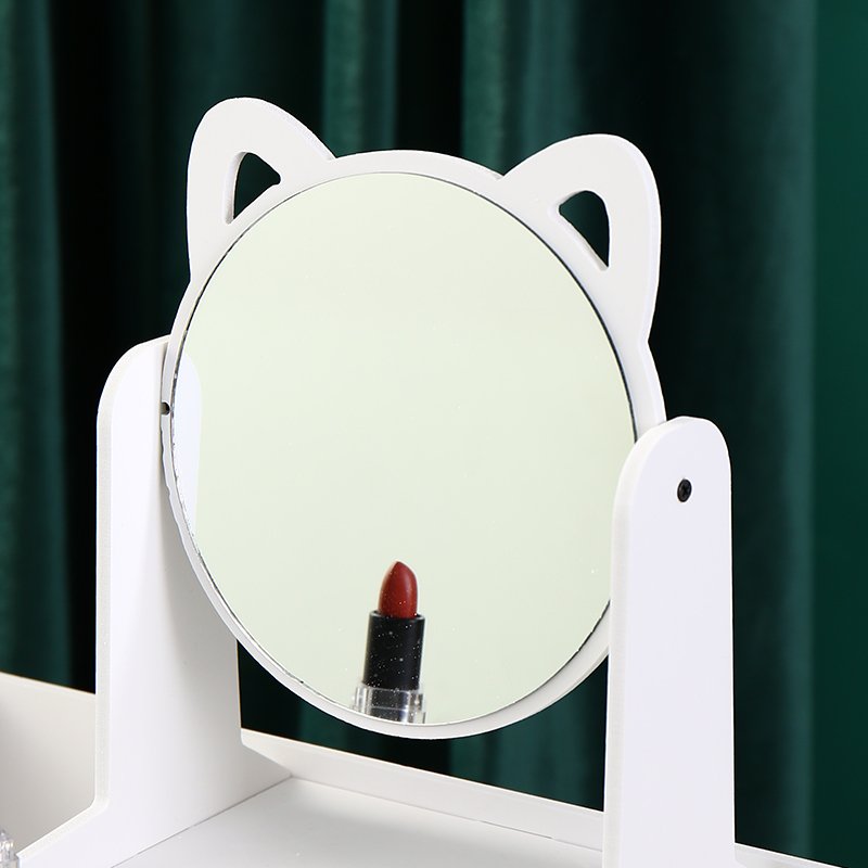 Wholesale Table Top Wood Cosmetics Mirror Drawer Type Jewelry Skin Care Lipstick Shelf Desktop Facial Mask Cosmetics Storage Box