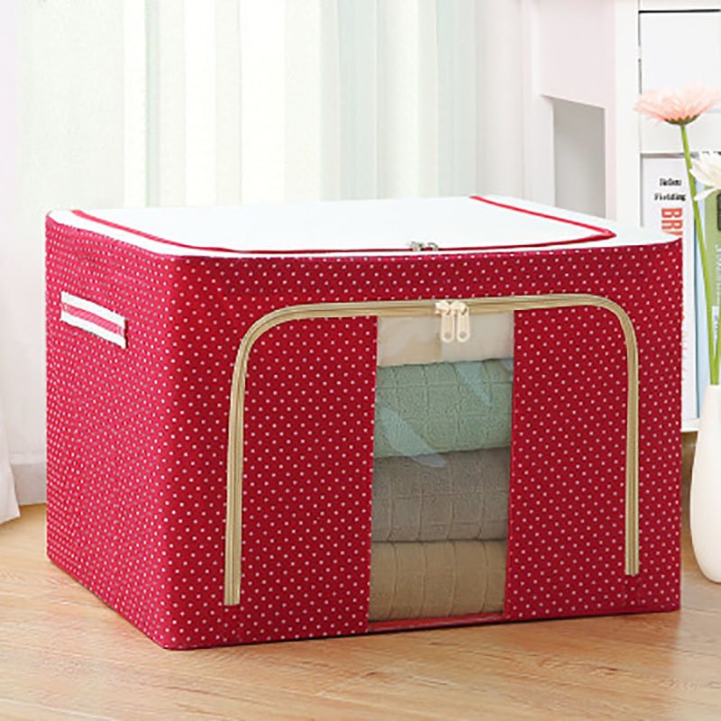 Steel Frame Folding Clothes Towel Storage Box Fabric Storage Boxes & Bins Transparent Large Oxford Cloth Foldable Square Modern