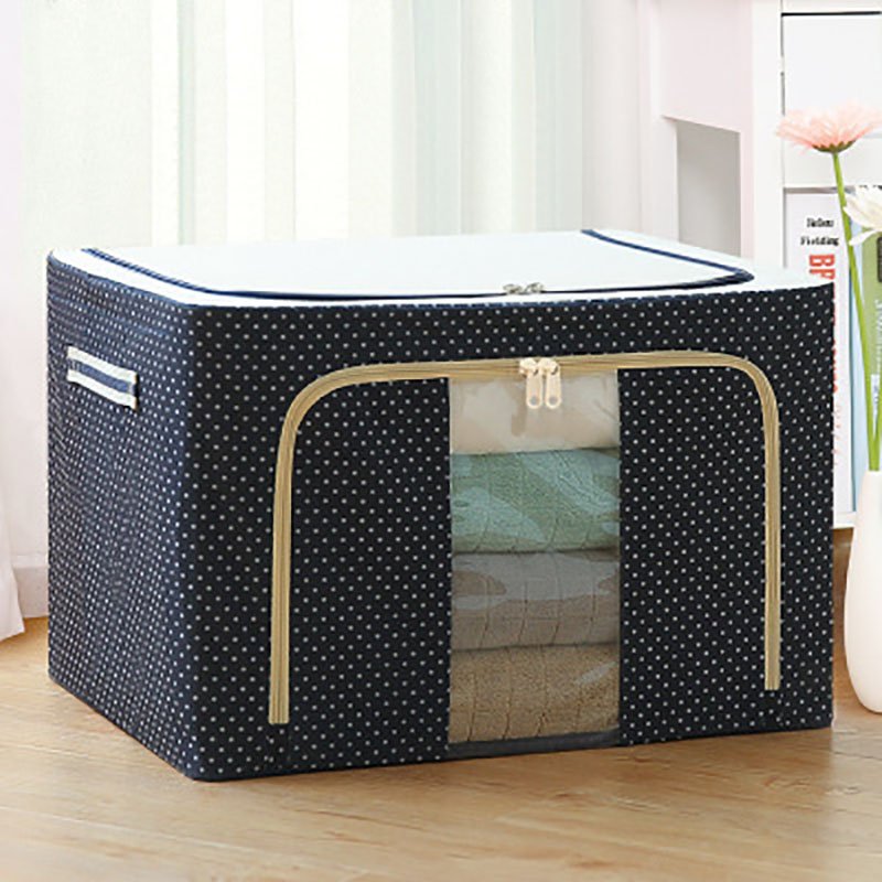 Steel Frame Folding Clothes Towel Storage Box Fabric Storage Boxes & Bins Transparent Large Oxford Cloth Foldable Square Modern