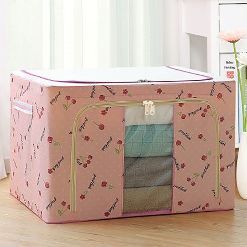 Steel Frame Folding Clothes Towel Storage Box Fabric Storage Boxes & Bins Transparent Large Oxford Cloth Foldable Square Modern