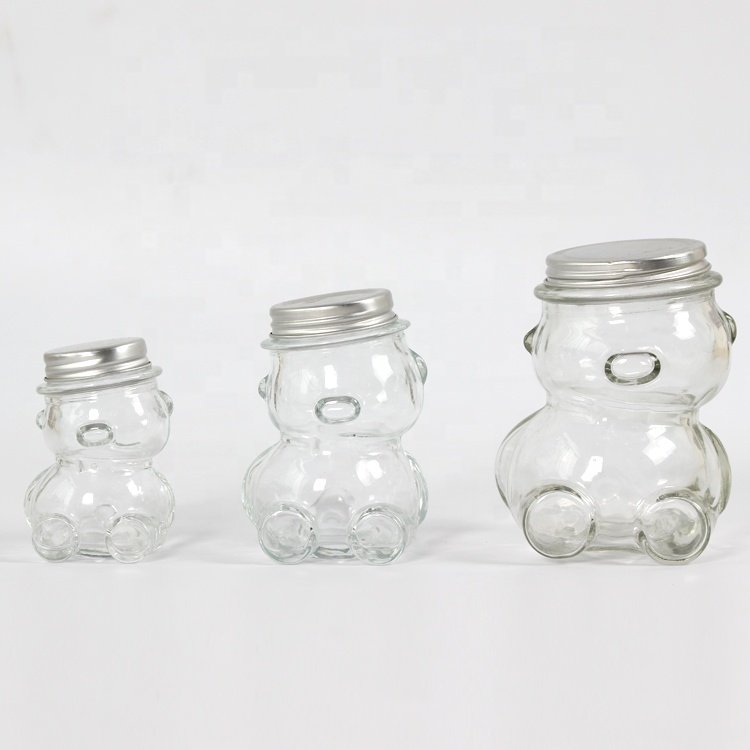 5.6oz Small Baby Bear Glass Candy Jar storage boxes & bins food storage container