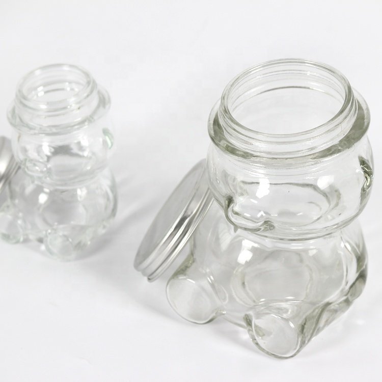 5.6oz Small Baby Bear Glass Candy Jar storage boxes & bins food storage container