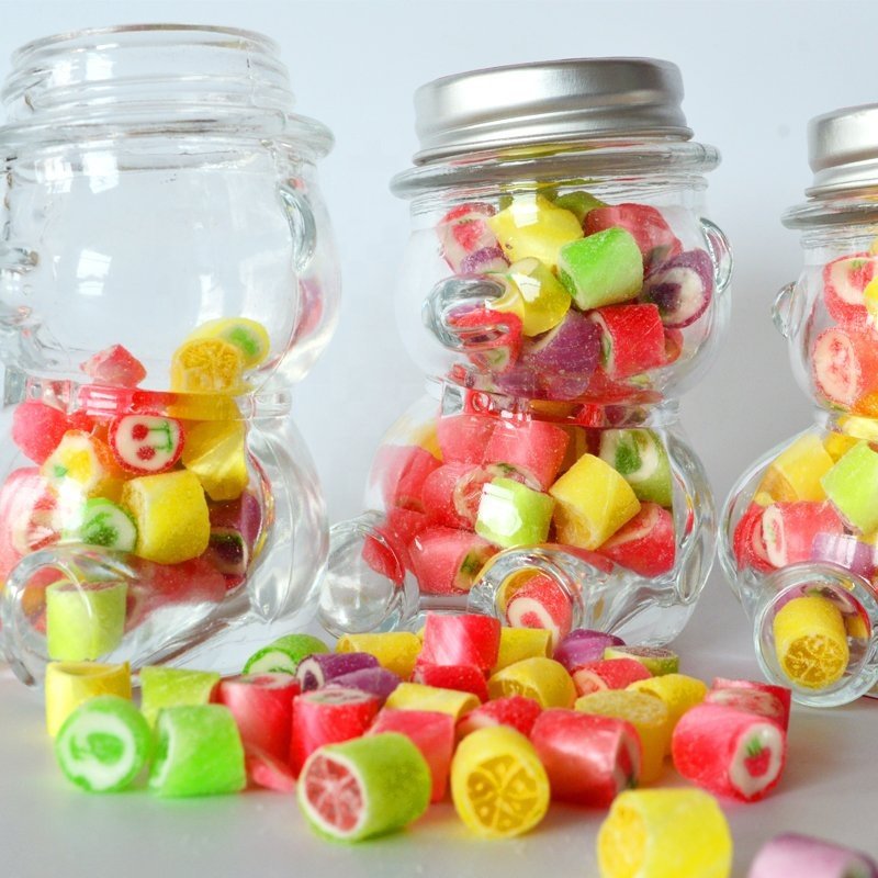 5.6oz Small Baby Bear Glass Candy Jar storage boxes & bins food storage container
