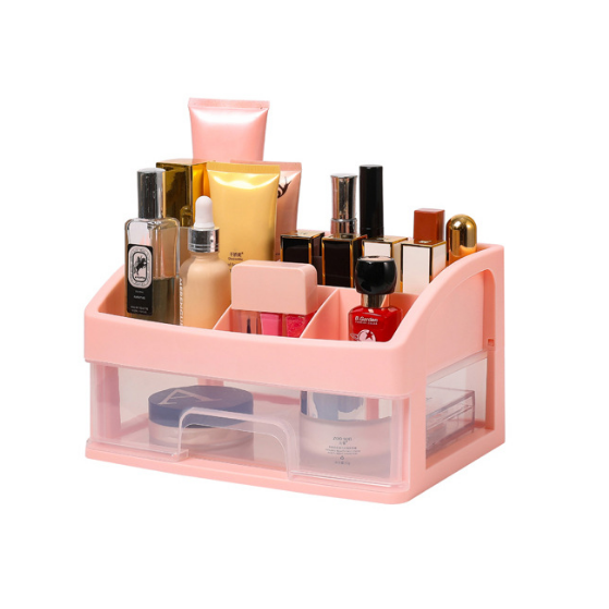 Cosmetic desktop storage box Multi-layer drawer type household dustproof storage box simple transparent arrangement storage rack
