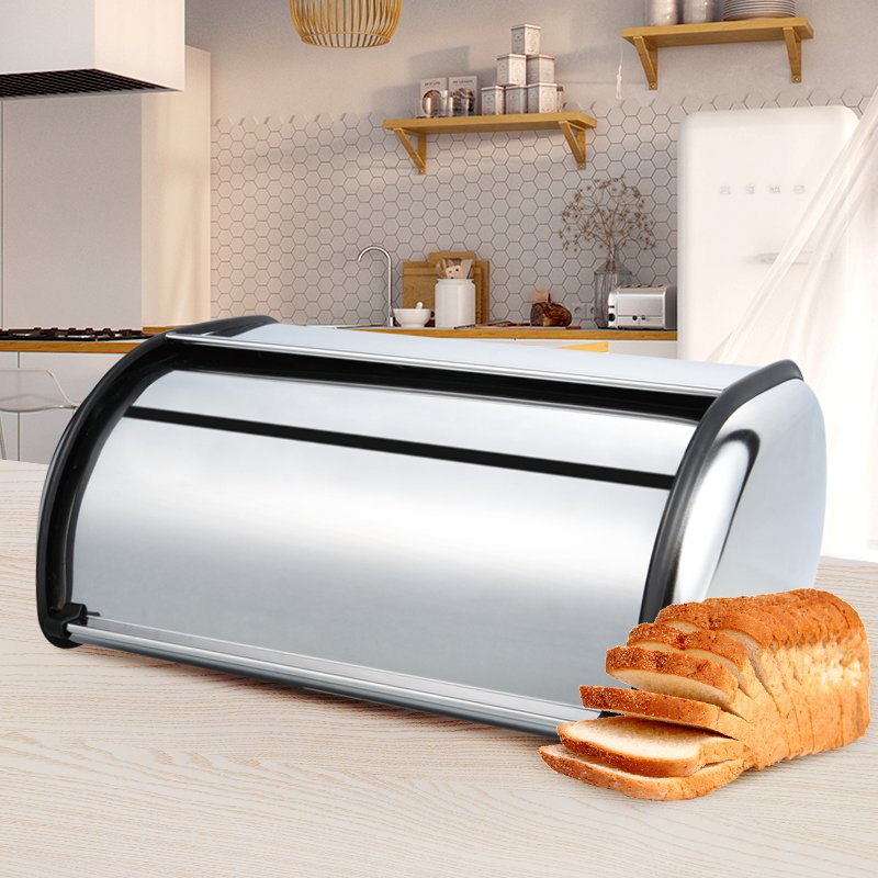 Kitchen Stainless Steel Bread Bin Box Case Storage Hot-Selling Colorful Vintage Metal Bread Box Food Storage Box