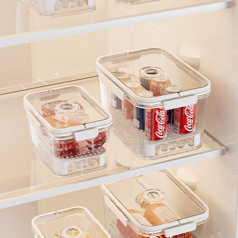 Wannuo Portable large capacity food boxes Fresh-keeping plastic food storage container with an ice pack compartment