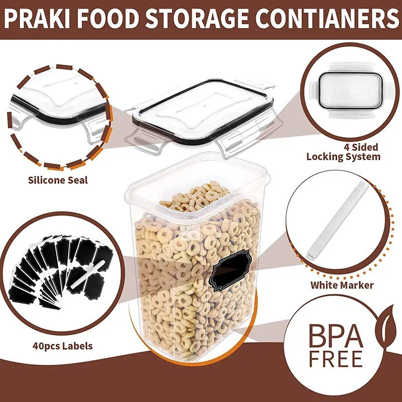 24 Pack Bpa Free Plastic Airtight Stackable Kitchen Pantry Storage Bins & Boxes Food Storage Containers Set With Lids