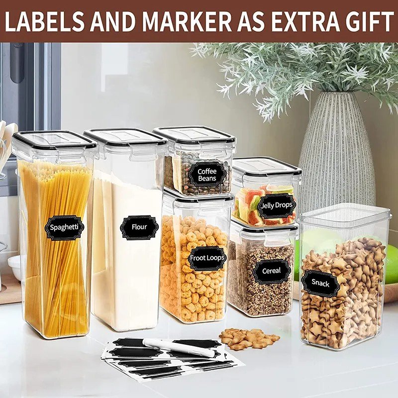 24 Pack Bpa Free Plastic Airtight Stackable Kitchen Pantry Storage Bins & Boxes Food Storage Containers Set With Lids