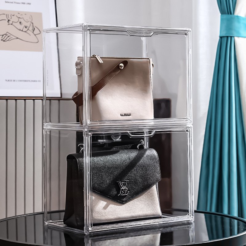 Wannuo Handbag Storage Boxes Transparent Dust-proof Handbag Storage Boxes & Bins Plastic PET Storage Bins & Boxes for Handbag
