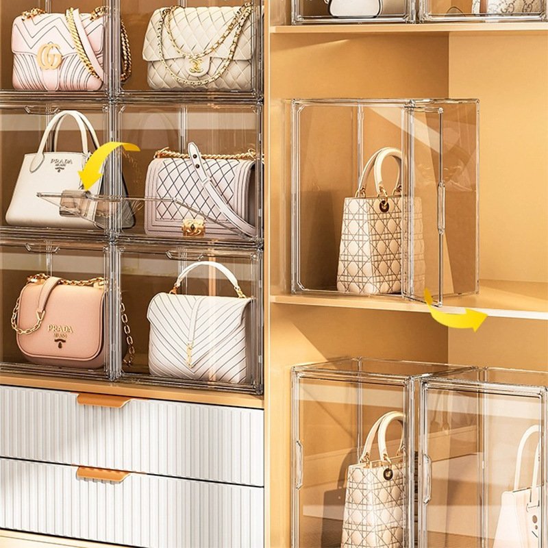 Wannuo Handbag Storage Boxes Transparent Dust-proof Handbag Storage Boxes & Bins Plastic PET Storage Bins & Boxes for Handbag