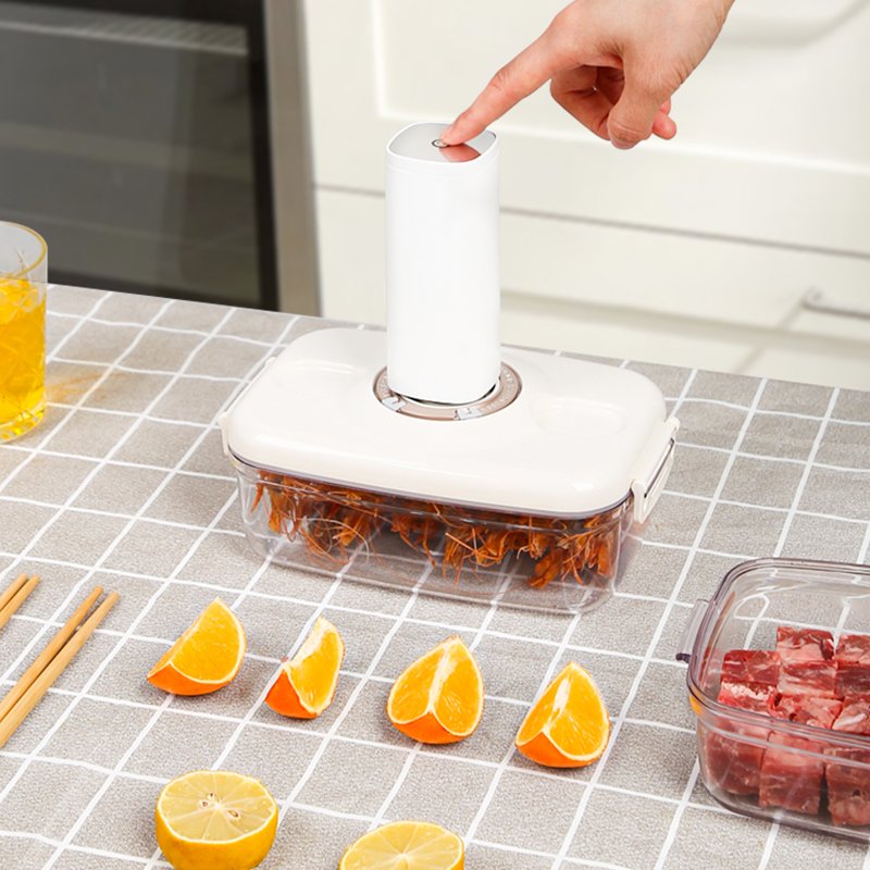 fresh-keeping box food storage container lunch box set with automatic vacuum air pump for kitchen plastic storage box keep fresh