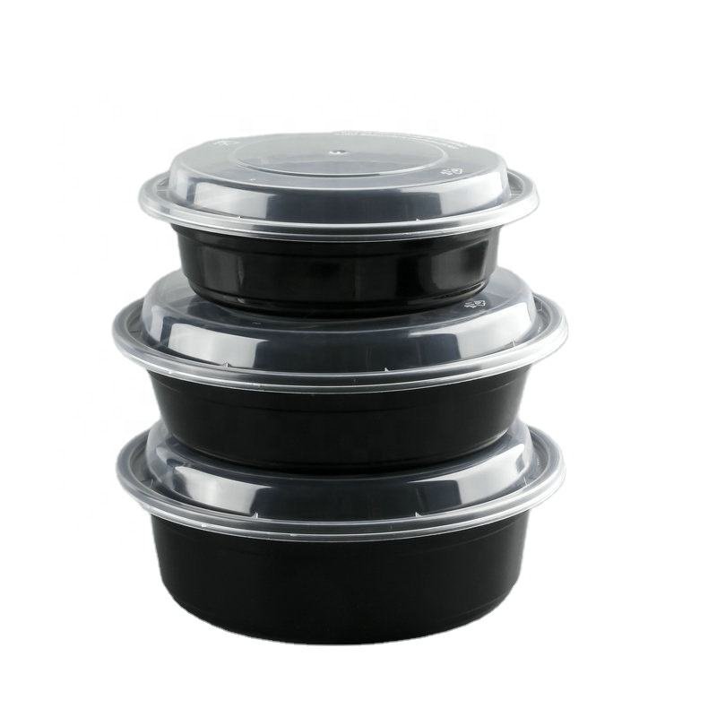 Supplier manufacture Disposable PP Food Container Freshware Meal Prep Box Round Microwavable Take Away Food Containers