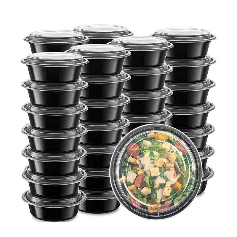 Supplier manufacture Disposable PP Food Container Freshware Meal Prep Box Round Microwavable Take Away Food Containers