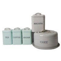 Food-grade Metal Farmhouse Kitchen Decoration Biscuit Cake Tin Coffee and Sugar Canisters