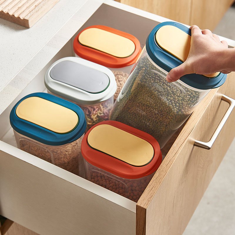 Kitchen Item Food storage Vacuum Container Plastic Boxes Plastic Grain Storage Tank Food Moisture-Proof Sealed Tank