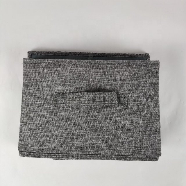 Foldable Organizer Decorative Jute Fabric Storage Basket Fabric Storage Boxes Box Organizer Basket Bags Bins For Organizing