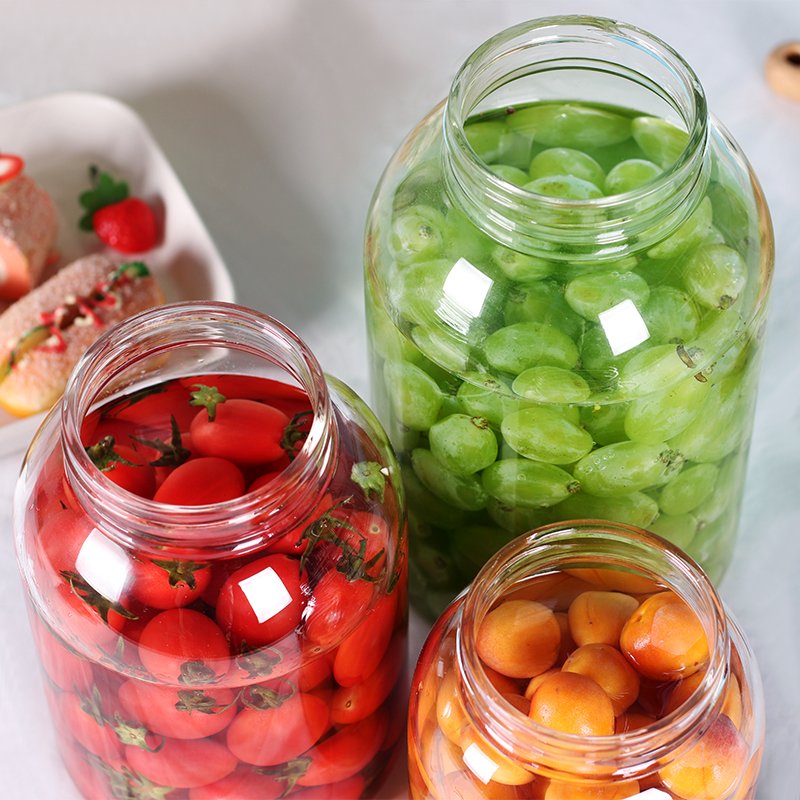 Wholesale high borosilicate glass storage jar for honey jam food with lid