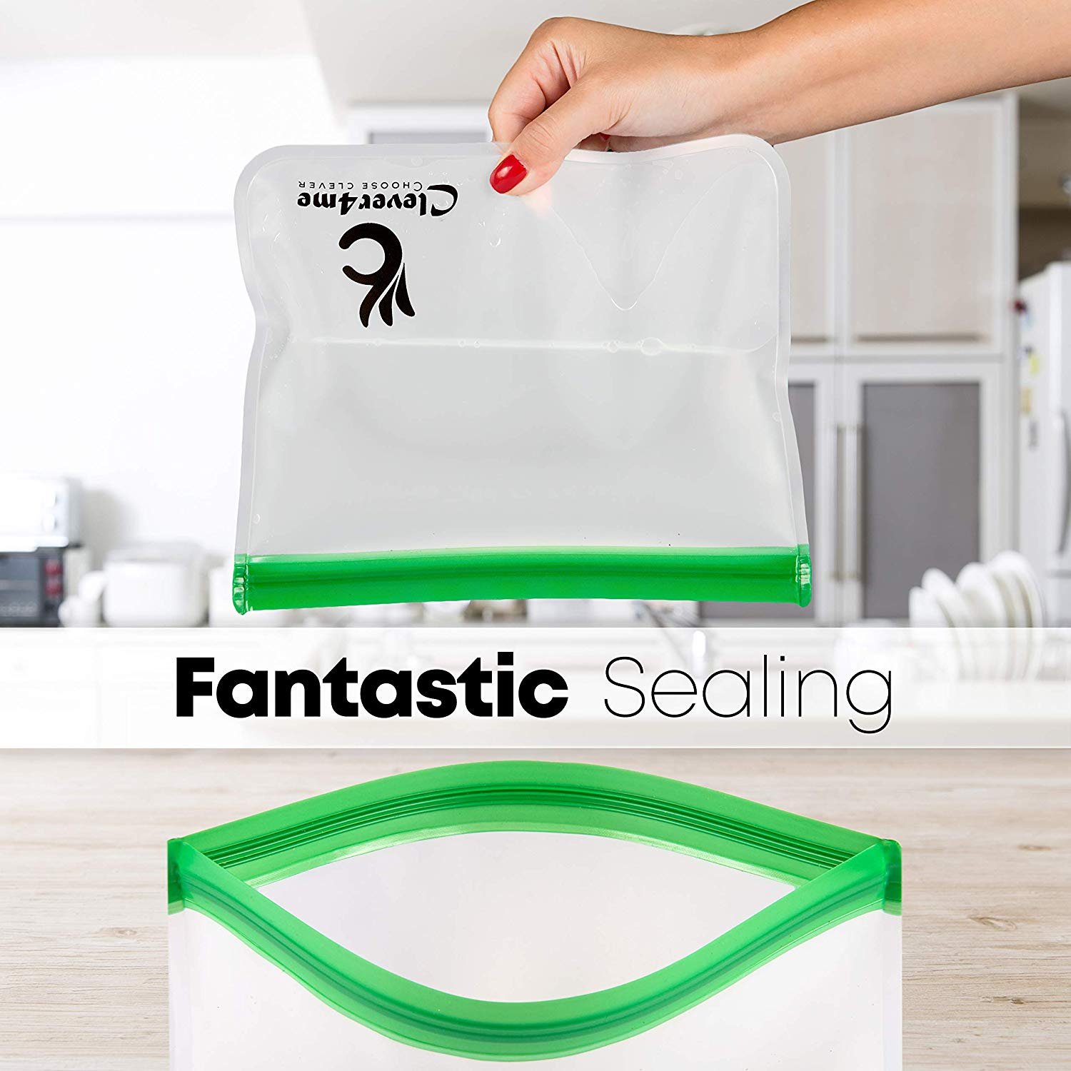 Custom Print Food-Grade Reusable Transparent Plastic food storage bag Snack Bag Waterproof Peva Food Storage Bags for travel Set