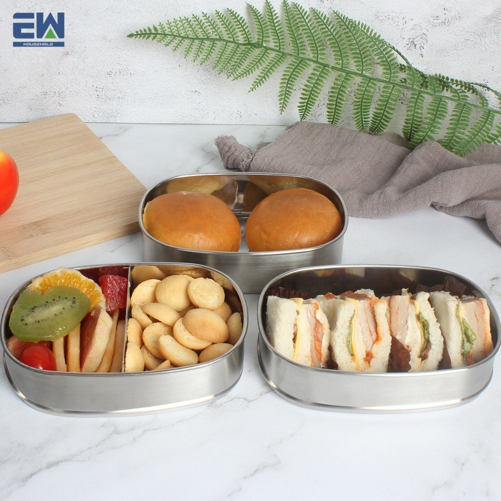 Manufacturer's New Trending Stainless Steel 3-Layer Kitchen Organizer Food Storage Box Disposable School Lunch Box