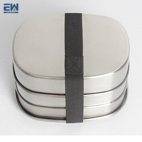 Manufacturer's New Trending Stainless Steel 3-Layer Kitchen Organizer Food Storage Box Disposable School Lunch Box