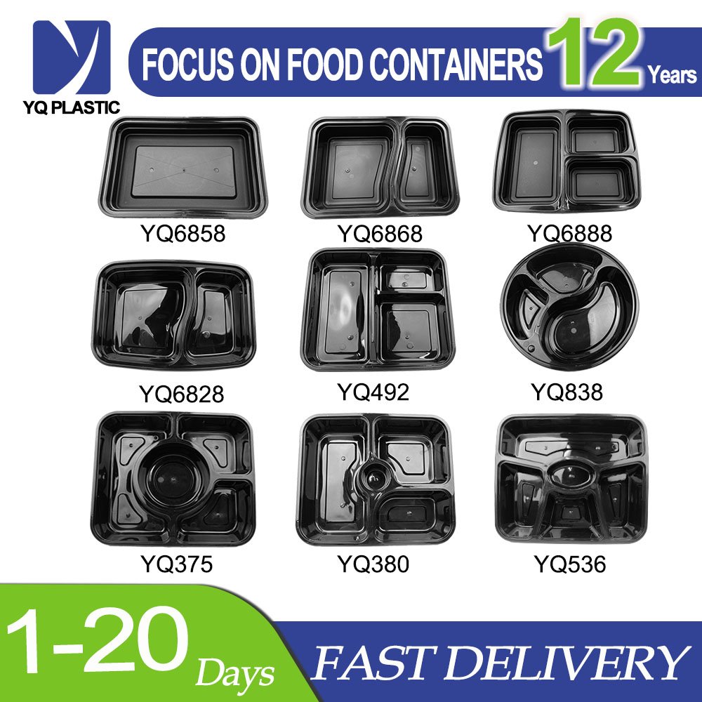 38 Oz Meal Prep 3 Compartment Lunch Containers, 20 Pack Containers Food Storage Bento Box With Lid