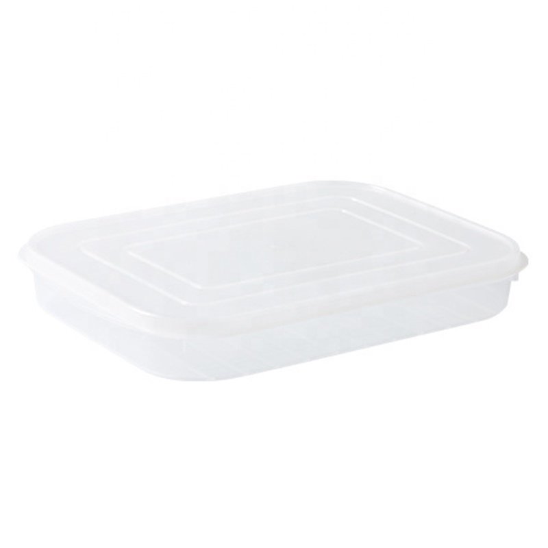 Plastic Portable Compartment Refrigerator 4 Grids Food Storage Box Freezer Organizer Food Subpackage Side Crisper Storage Box