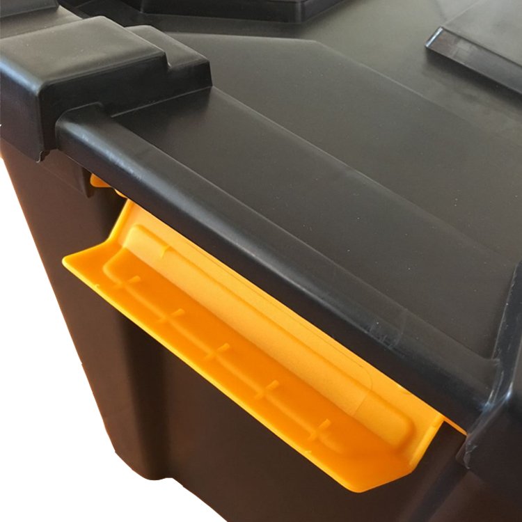 Chinese Supplier 55L black heavy duty plastic garden storage box