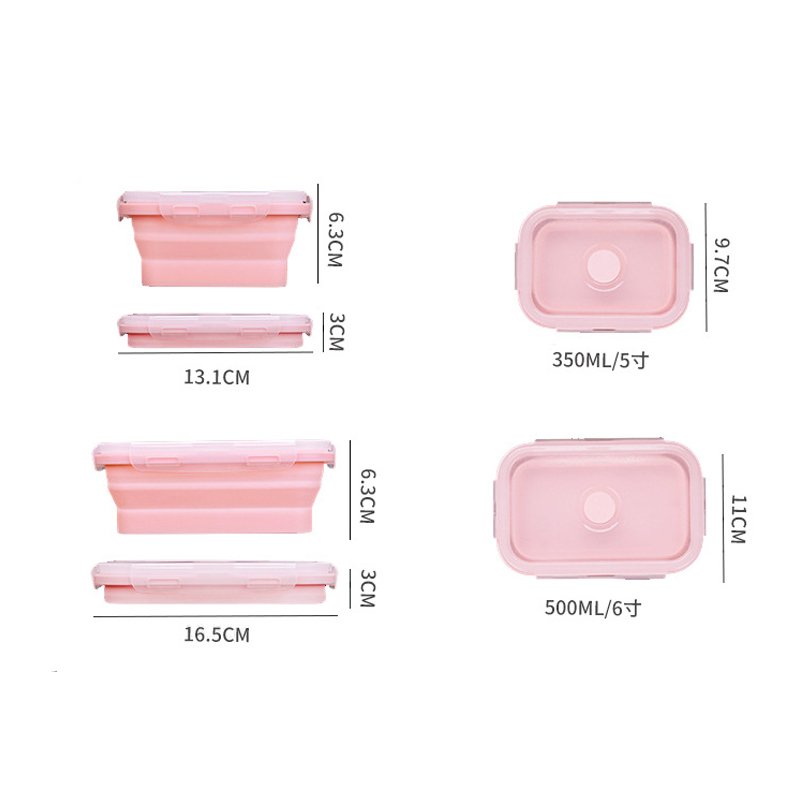Customized Camping Eco Friendly Container Reusable Airtight Kitchen Silicon Food Storage