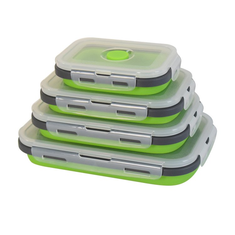 Customized Camping Eco Friendly Container Reusable Airtight Kitchen Silicon Food Storage