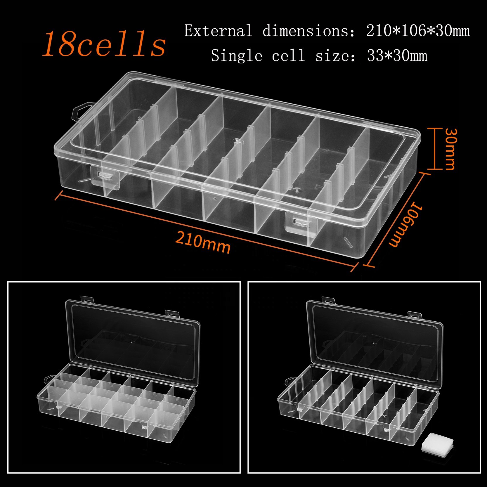 Plastic storage box 140*140*154 Transparent and environmentally friendly plastic box