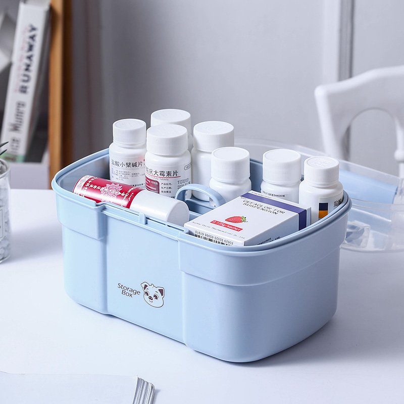 Custom Logo PP plastic medicine box ,multipurpose home desktop organizer cosmetic storage box plastic with lid
