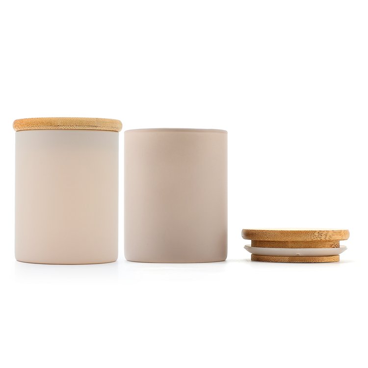 Supplier glass container canister air tight kitchen food spice glass storage jar smell proof bottle with bamboo lid